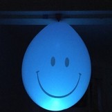 Balonky smajlík visící LED svítící 5ks mix